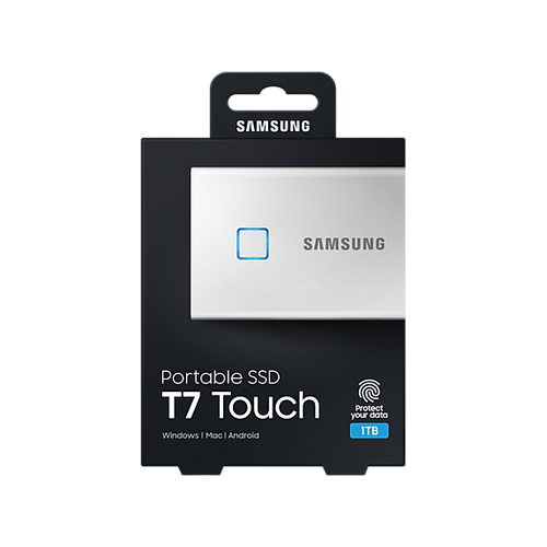 Samsung Portable SSD T7 Touch 1 TB - Silver (Photo: 4)